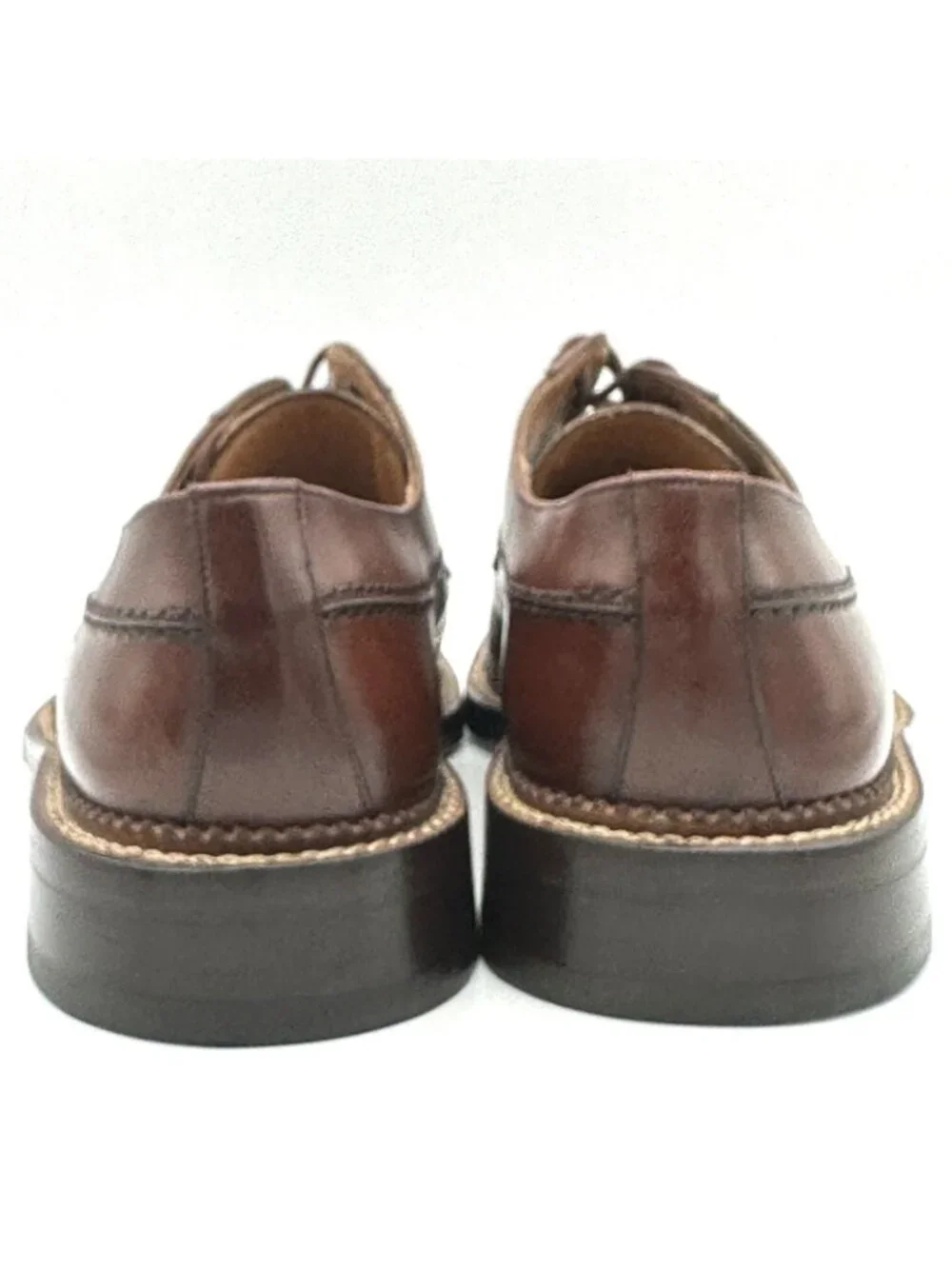 Mezlan Banderas Handmade Dress Shoes Men’s 8 Brown Leather Derby Lace Up 29057